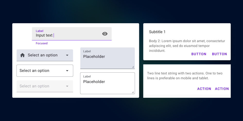 Exemple d'UIKit Angular Material 2 utilis&eacute; par Geolid avant la refonte